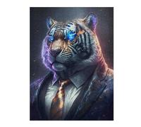Puzzles pour Adolescents Boss Tiger in Suit Puzzles pour Adultes - Cadeaux d'anniversaire - Jeu Familial - Convient Aux Personnes De 14 Ans Et Plus