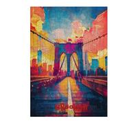 Puzzles pour Adolescents Brooklyn Art Puzzle Familial - Améliore La Mémoire - Cadeau d'anniversaire Et Cadeau Unique 38x26cm/1000pcs