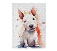 Puzzles pour Adolescents Bull Terrier Dog Puzzles Anti-Stress, Jouets pour Se Détendre À La Maison, Cadeaux d'anniversaire Et Cadeaux Uniques 52x38cm/1000pcs