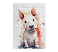 Puzzles pour Adolescents Bull Terrier Dog Puzzles pour Adultes, Jeu De Réflexion, Décoration Intérieure, pour Toute La Famille 38x26cm/1000pcs