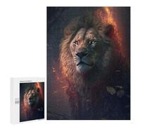 Puzzles pour Adolescents Burning Fantasy Lion Puzzles pour Adultes Jeu Manuel Cadeau d'anniversaire Cadeau d'anniversaire, Cadeaux, 500 PCS