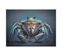 Puzzles pour Adolescents Business Crab in Suit Casse-têtes pour Adultes, Jeux De Réflexion, Cadeaux Anti-Stress pour Les Amis Et La Famille 52x38cm/1000pcs