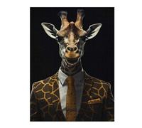 Puzzles pour Adolescents Business Giraffe Puzzles pour Adultes, Jouets Anti-Stress, Décoration Murale, Cadeaux De Noël Et d'anniversaire 52x38cm/1000pcs