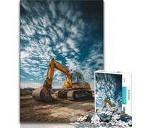 Puzzles pour Adolescents Camion Pelleteuse, Jouets éducatifs et Amusants à la Maison, Cadeau d'anniversaire, Cadeau de Voyage (75x50cm)