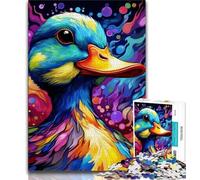Puzzles pour Adolescents Canards colorés 1 000 pièces pour Adultes et Adolescents Jouets éducatifs Jeux Anti-Stress Collection d'artistes Beaux-Arts (50x75cm)