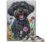 Puzzles pour Adolescents Caniche Aquarelle pour et à partir de 14 Ans Jeu Pratique Jeu de Noël Cadeaux 50x75cm