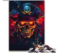 Puzzles pour Adolescents Capitaine Pirate Néon, Jeu Familial Anti-Stress Défi Difficile Renforcer l'amour Entre Couples (Taille 50x75cm)