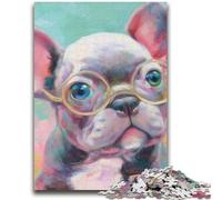 Puzzles pour Adolescents Carlin Portant des Lunettes Convient aux Enfants de 14 Ans et Plus Jeu de Jouets intellectuels Jeu éducatif pour Anniversaire et Noël 26x38cm