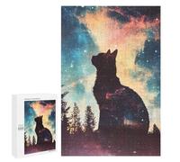 Puzzles pour Adolescents Cat in The Galaxy Puzzles pour Adolescents - Décoration Murale - Cadeau Unique pour Anniversaire Et Noël