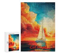Puzzles pour Adolescents Cat Island Art Puzzles pour Adultes - Jeu Manuel - Niveau De Difficulté Élevé - Idée Cadeau Originale pour Un Anniversaire 300 PCS