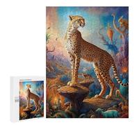 Puzzles pour Adolescents Celestial Cheetah Jeu De Puzzle Familial pour Adultes, Amusant Et Humoristique, Activités À Faire À La Maison, 500 PCS