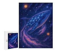 Puzzles pour Adolescents Celestial Whale Constellation in Space Puzzles pour Adultes, Jouets Anti-Stress, Difficile, Cadeau d'anniversaire, Cadeaux, 500 PCS