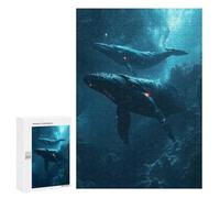 Puzzles pour Adolescents Celestial Whale in Galaxy Puzzle pour Adultes Jeux en Famille Une Œuvre d'art Interaction Parent-Enfant 300 PCS