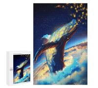 Puzzles pour Adolescents Celestial Whale in Starry Sky Puzzles pour Adultes, Jouets Anti-Stress, Difficile, Cadeau d'anniversaire, Cadeaux, 1000 PCS