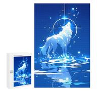 Puzzles pour Adolescents Celestial Wolf Puzzle Adulte - Décoration Murale - Découpe De Précision pour Les Gamers 1000 PCS