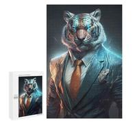 Puzzles pour Adolescents CEO Tiger in Suit Puzzles pour Adultes Jeu Manuel Cadeau d'anniversaire Cadeau d'anniversaire, Cadeaux, 1000 PCS