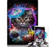 Puzzles pour Adolescents Chat dans l'espace Galactique Cosmos Puzzles pour Adultes 1000 pièces Difficile est idéal comme Cadeau pour Toute la Famille Convient pour Et 14 (50x75cm)