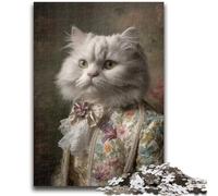 Puzzles pour Adolescents Chat d'une Famille aristocratique Défi d'intelligence cérébrale Jouets addictifs Cadeau d'anniversaire, Cadeaux, Art Mural 50x75cm