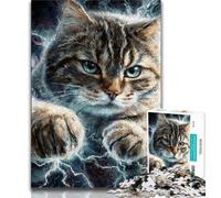 Puzzles pour Adolescents Chat Fantastique, défi d'intelligence cérébrale, Jouets addictifs, Cadeau d'anniversaire, Cadeaux, décoration Murale (38x26cm)
