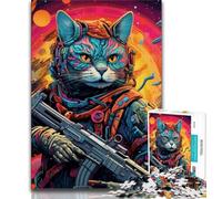 Puzzles pour Adolescents Chat mécanique Puzzles pour Adultes 1000 pièces Difficile idéal comme Cadeau pour Toute la Famille Convient aux Enfants de 14 Ans et Plus (26x38cm)