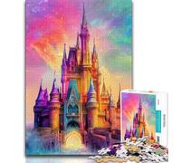 Puzzles pour Adolescents Château Arc-en-Ciel, Aidez Le Cerveau à exercer des Jouets addictifs pour cultiver la Patience Décoration Murale (38x26cm)