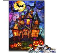 Puzzles pour Adolescents Château d'halloween, Jouet éducatif et décompressant, Cadeau d'anniversaire, décoration Murale 26x38cm