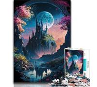 Puzzles pour Adolescents châteaux 1 000 pièces Jouets éducatifs décoration d'intérieur et Cadeaux Uniques (50x75cm)