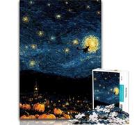 Puzzles pour Adolescents, châteaux Nocturnes, Jeux éducatifs, décoration d'intérieur, idéal pour Le Bureau (Taille 38x26cm)