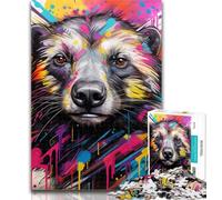 Puzzles pour Adolescents Cheval Graffiti 1000 pièces Puzzle pour Adultes et Adolescents, pour Jeu éducatif Défi Jouet Décoration intérieure Unique et Cadeaux 75x50cm