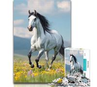 Puzzles pour Adolescents Cheval Parmi Les Fleurs 1000 pièces Puzzles pour Adolescents Cadeaux, Anniversaires et Cadeaux Uniques pour Les 14 Ans 50x75cm