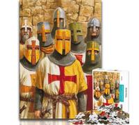 Puzzles pour Adolescents Chevaliers médiévaux Puzzles pour Adolescents 1000 pièces Entraînez Votre Cerveau et Vos Mains Cadeau d'anniversaire Cadeaux (50x75cm)