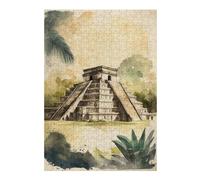 Puzzles pour Adolescents Chichen Itza Watercolor Puzzles pour Adultes - Cadeaux d'anniversaire - Jeu Familial - Convient Aux Personnes De 14 Ans Et Plus
