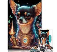 Puzzles pour Adolescents Chihuahua Chien Adolescent Puzzle Décompression Intellectuelle Jouet Éducatif Décoration Parfaite 38x26cm