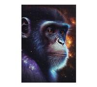 Puzzles pour Adolescents Chimpanzee in Space-5 Jeu De Puzzle Familial, Cadeau d'anniversaire Ou De Noël 1000pcs(38x26cm)