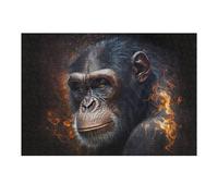 Puzzles pour Adolescents Chimpanzee Made by Fire Puzzle pour Adultes - Jeu Manuel - Découpe De Précision - Idéal pour Un Anniversaire Ou Noël 1000pcs(38x26cm)