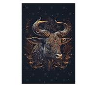 Puzzles pour Adolescents Chinese New Year Ox Bull Puzzles pour Adultes : des Jouets À Monter Soi-même, Amusants Et Originaux, Parfaits pour Un Anniversaire Ou Noël