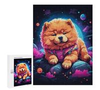 Puzzles pour Adolescents Chow Chow Puppies Puzzle pour Adultes Jeux en Famille Une Œuvre d'art Interaction Parent-Enfant 500 PCS