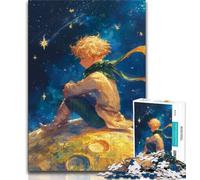 Puzzles pour Adolescents Ciel Nocturne Le Petit Prince Puzzles pour Adolescents, Staycation Kill Time avec des pièces de Formes aléatoires entièrement emboîtables (Taille 75x50cm)