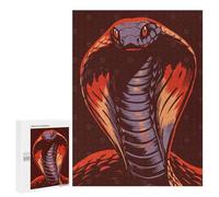 Puzzles pour Adolescents Cobra Snake Illustration Puzzles pour Adultes Jeux Relaxants Qui Améliorent La Mémoire Cadeaux Uniques pour Un Anniversaire Et Noël 500 PCS