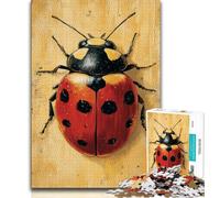 Puzzles pour Adolescents Coccinelle à Sept Points 1 000 pièces pour exercer Votre Cerveau et Vos Mains Cadeau d'anniversaire (26x38cm)