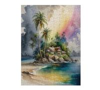 Puzzles pour Adolescents Coconut in Island Puzzles pour Adultes, Jeu De Réflexion, Décoration Intérieure, pour Toute La Famille 52x38cm/1000pcs