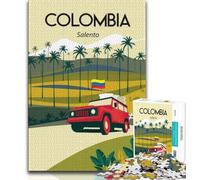 Puzzles pour Adolescents Colombie Salento Palms Tra 1000 pièces, Jouets éducatifs, Jeux Anti-Stress, liste de souhaits avec Père Noël 38x26cm