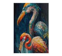 Puzzles pour Adolescents Colored Flamingo Duo Puzzles pour Adultes, Jouets À Monter Soi-même, Décoration Parfaite, Interaction Parent-Enfant 38x26cm/1000pcs