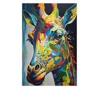 Puzzles pour Adolescents Colored Wild Giraffe Puzzles pour Adultes, Jouets À Monter Soi-même, Décoration Parfaite, Interaction Parent-Enfant 75x50cm/1000pcs
