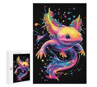 Puzzles pour Adolescents Colorful Axolotl Splash Puzzles pour Adultes Jeu Manuel Cadeau d'anniversaire Cadeau d'anniversaire, Cadeaux, 1000 PCS