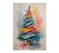 Puzzles pour Adolescents Colorful Christmas Tree Puzzle pour Adultes, Jouet Anti-Stress, Cadeau d'anniversaire Idéal 38x26cm/1000pcs