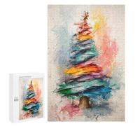 Puzzles pour Adolescents Colorful Christmas Tree Puzzles pour Adolescents - Décoration Murale - Cadeau Unique pour Anniversaire Et Noël