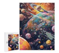 Puzzles pour Adolescents Colorful Cosmic Planets Puzzle Anti-Stress pour Adolescents Chaque Pièce Est Unique - Idéal comme Cadeau pour Toute La Famille 500 PCS