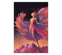 Puzzles pour Adolescents Colorful Fantasy Winged Figure Jeu De Puzzle Casse-tête Décoration Murale Cadeaux Uniques d'anniversaire Et De Noël 75x50cm/1000pcs