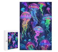 Puzzles pour Adolescents Colorful Jellyfish Deep Sea Puzzle Adulte - Décoration Murale - Découpe De Précision pour Les Gamers 1000 PCS